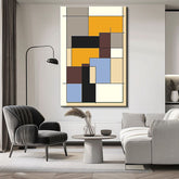 Painting by Numbers Art Abstract Painting Geometry Colored Rectangles I